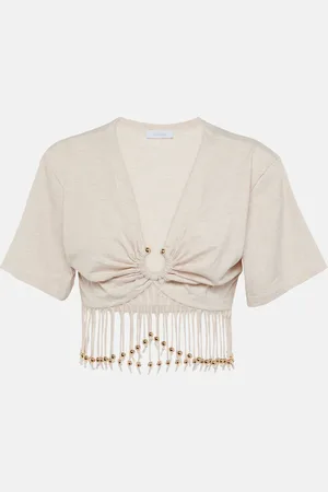 Paco rabanne Cropped-Top aus Baumwoll-Jersey