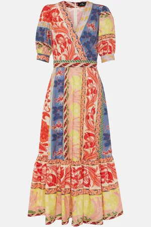 Etro Bedrucktes Wickelkleid aus Baumwolle