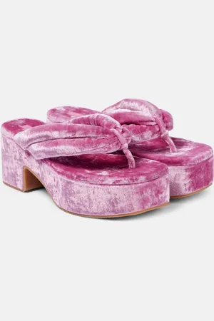 DRIES VAN NOTEN Plateausandalen aus Samt