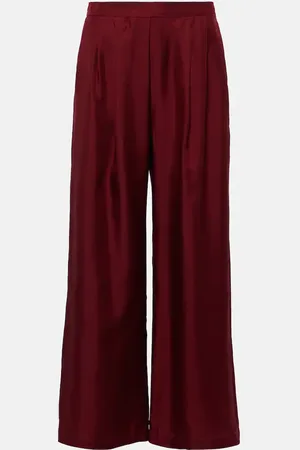 ASCENO Palazzo-Hose Isola aus Seiden-Twill