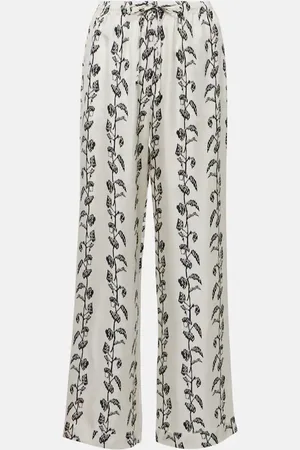 ASCENO Palazzo-Hose Aurelia aus Seiden-Twill