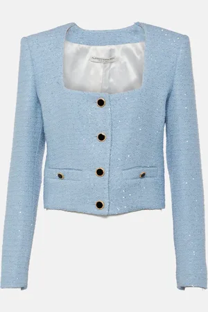 Alessandra Rich Jacke aus Tweed mit Pailletten