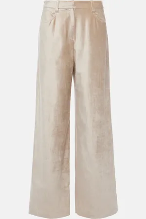 Brunello Cucinelli Weite Hose aus einem Baumwollgemisch