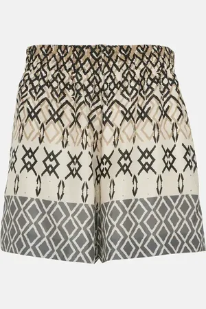 Brunello Cucinelli Bedruckte Shorts aus Seide