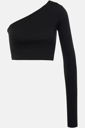 Rick Owens One-Shoulder Cropped-Top aus Baumwolle
