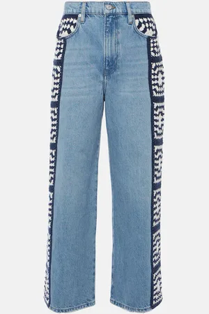 Frame Straight Jeans Le Jane Crop Crochet