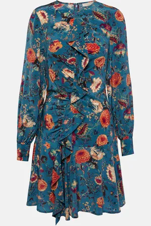 ULLA JOHNSON Bedrucktes Minikleid Salima aus Seide