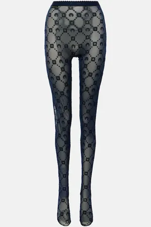 Marine Serre Strumpfhose Moon aus Mesh