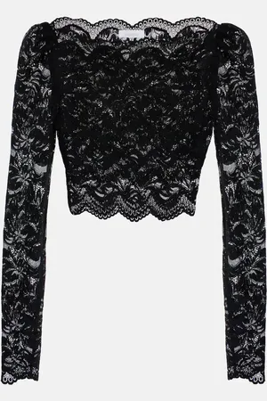 Paco rabanne Cropped-Top aus Spitze