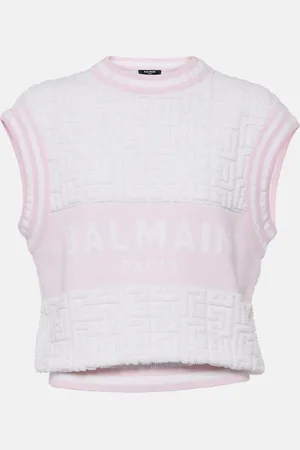 Balmain Top Monogram aus Strick
