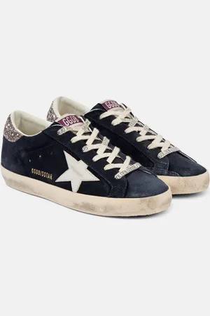 Golden Goose Sneakers Super-Star aus Veloursleder mit Glitter