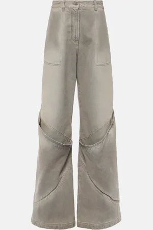 The Attico Low-Rise Wide-Leg Jeans