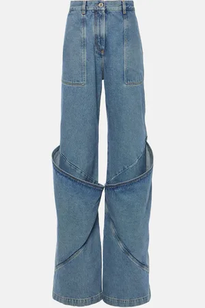 The Attico Low-Rise Wide-Leg Jeans