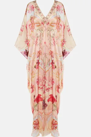 Camilla Verzierter Kaftan aus Seide
