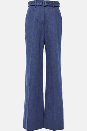 GABRIELA HEARST Weite Hose Norman aus Baumwolle und Leinen