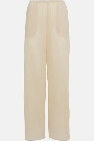 Totême Weite Hose Monogram aus einem Baumwollgemisch