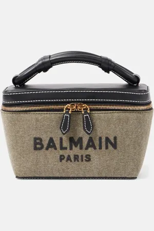 Balmain Schultertasche B-Army aus Canvas mit Leder