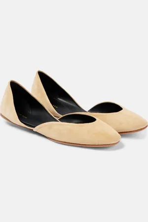 The Row Ballerinas Gemma aus Veloursleder