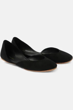 The Row Ballerinas Gemma aus Veloursleder
