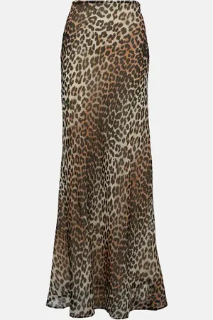 Ganni Bedruckter Maxirock aus Chiffon