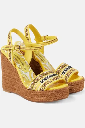 Dolce & Gabbana Wedge-Sandalen Majolica mit Leder