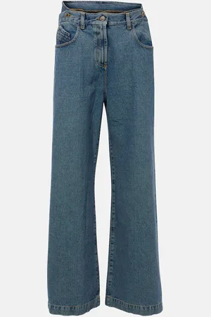 The Attico Low-Rise Wide-Leg Jeans