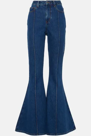 Self-Portrait High-Rise Flared Jeans