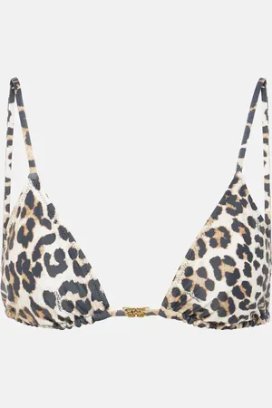 Ganni Bedrucktes Bikini-Oberteil