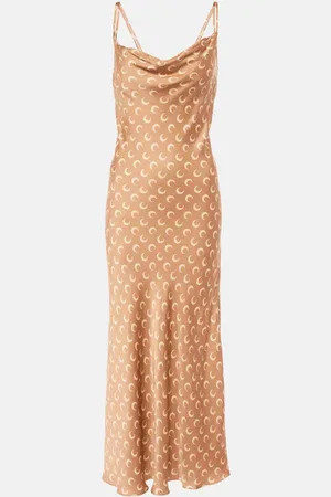 Marine Serre Slipdress Moon aus Satin
