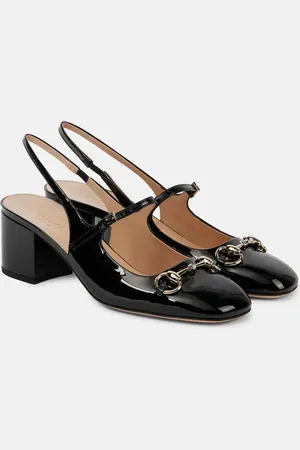 Gucci Slingback-Pumps Horsebit aus Lackleder
