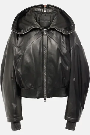 The Attico Oversize-Bomberjacke aus Leder