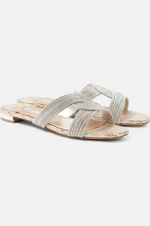 Aquazzura Pantoletten Gatsby mit Kristallen