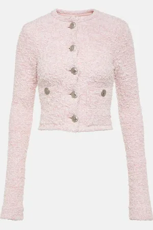 Balenciaga Cropped-Cardigan aus einem Baumwollgemisch