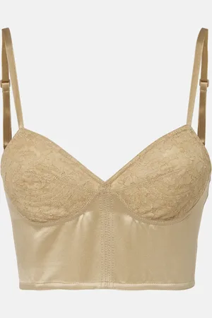 Saint Laurent Bustier-Top aus Baumwolle und Seide