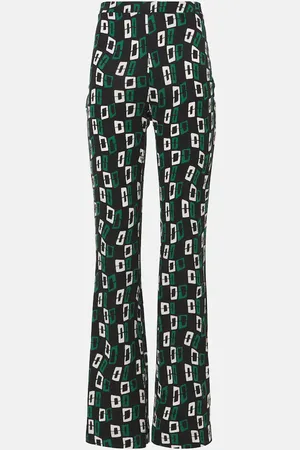 Diane von Furstenberg Bedruckte Schlaghose Brooklyn aus Jersey