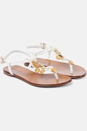 Dolce & Gabbana Verzierte Sandalen aus Leder