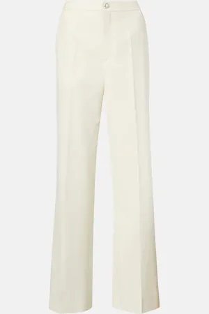Moncler High-Rise-Schlaghose aus Gabardine