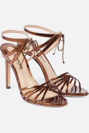 Tom Ford Sandalen Angelica 105 aus Metallic-Leder