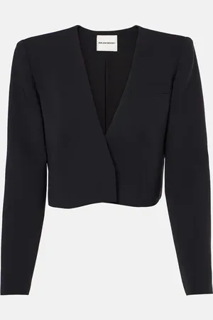 Roland Mouret Cropped-Jacke aus Seide und Wolle