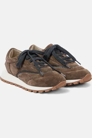 Brunello Cucinelli Verzierte Sneakers Runner aus Veloursleder
