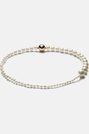 SOPHIE BILLE BRAHE Fußkettchen Peggy à Pied aus Süßwasserperlen mit 14kt Gelbgold