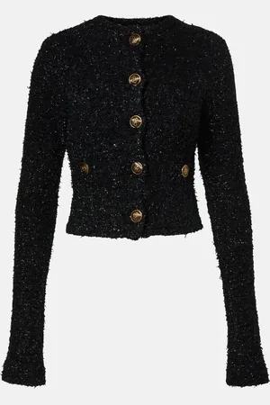 Balenciaga Cropped-Cardigan aus Tweed