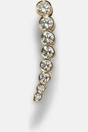 SOPHIE BILLE BRAHE Einzelner Ohrring Croissant De Lune aus 18kt Gelbgold mit Diamanten