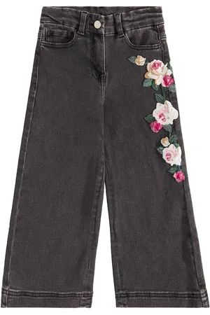 MONNALISA Bestickte Jeans mit Pailletten