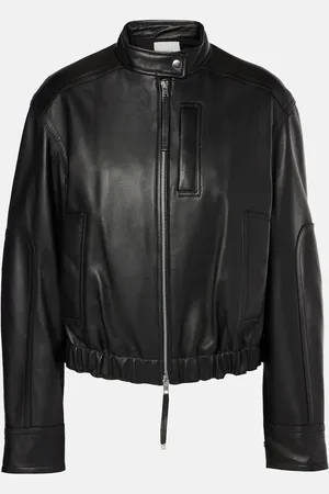 Vince Cropped-Bomberjacke aus Leder