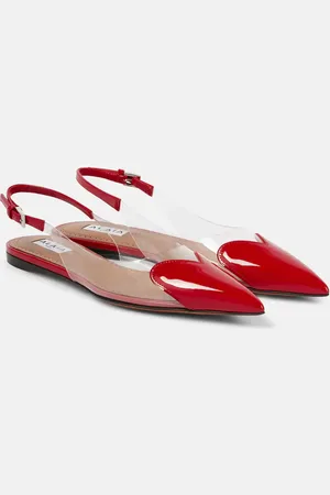 Alaïa Alaïa Slingback-Ballerinas Le Cœur mit Lackleder