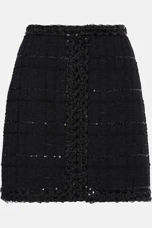 Giambattista Valli Minirock aus Bouclé mit Pailletten