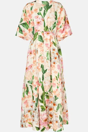 Agua by Agua Bendita Bedrucktes Maxikleid Gesto aus Leinen