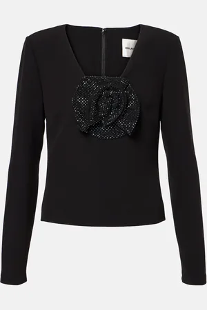 Roland Mouret Verziertes Top aus Crêpe