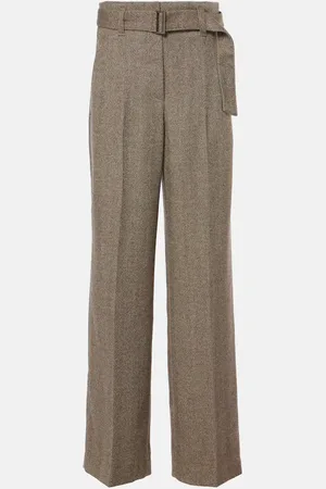 Brunello Cucinelli Weite Hose aus einem Wollgemisch